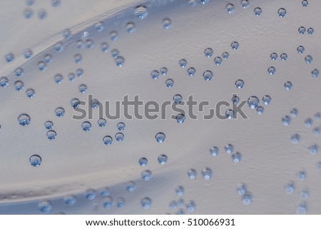 Abstract background with water bubbles and drops, selective focus