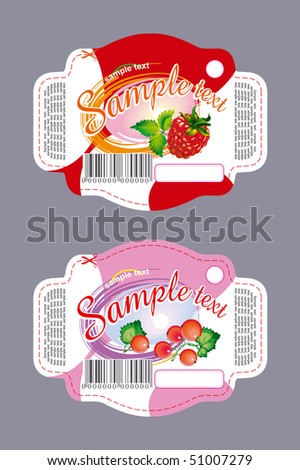 Label with berries for cookies