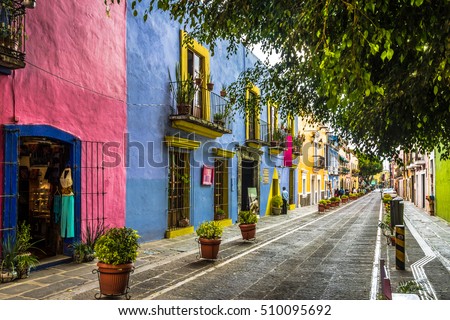Callejon de los Sapos - Puebla, Mexico Royalty-Free Stock Photo #510095692