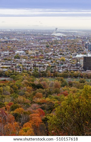 Colorful  Montreal in autumn