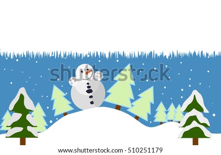 Snow man - greeting cart