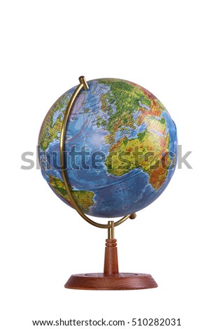 Globe,isolated. Royalty-Free Stock Photo #510282031