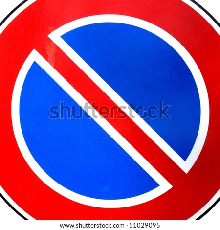 No parking sign isolated over white background