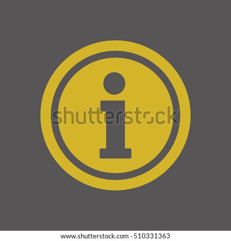 Information sign icon,vector. Flat design.