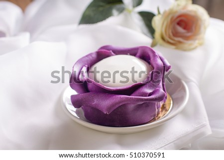 cupcake rose on a light background