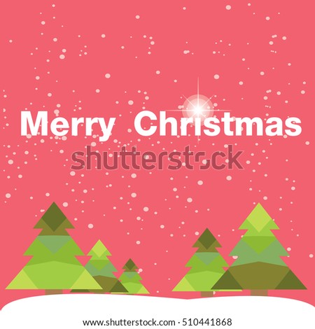 Christmas card with Christmas tree vector design.