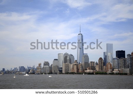 New York City USA Skyline the Big Apple River View 3