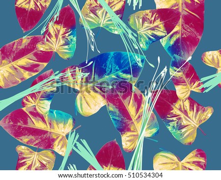Seamless floral pattern with roses. Botanical and flower background  in summer style. 
