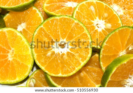 close up    thai tangerine slice 