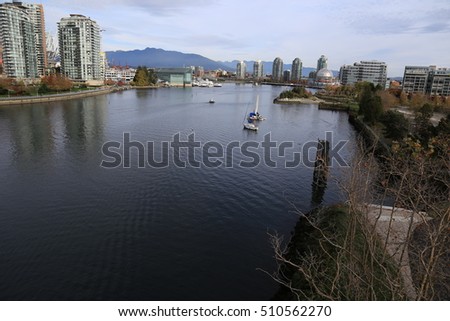 Autumn's Vancouver Bay view British Columbia Canada