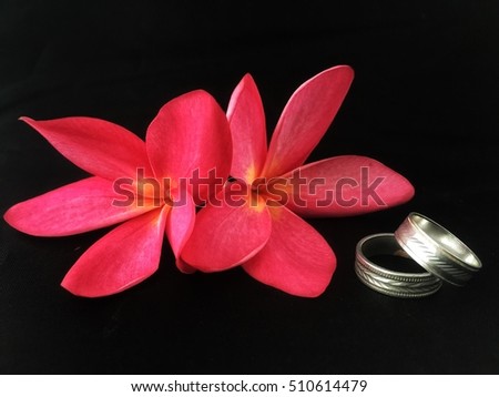 Plumeria red and ring with romantic day