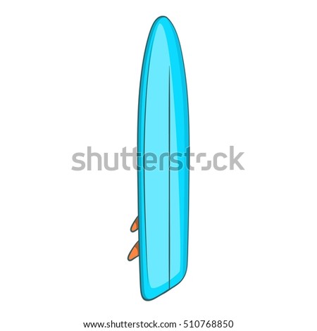 Surfboard icon. Cartoon illustration of surfboard  icon for web design