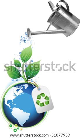 Earth Day. All elements and textures are individual objects. Vector illustration scale to any size.