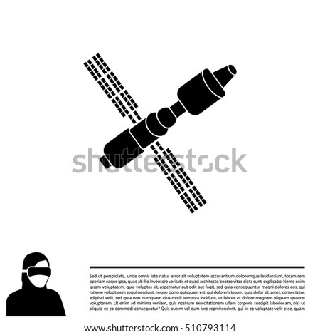 Satellite sign icon, vector illustration. 