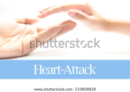 Heart-Attack - Heart shape to represent medical care as concept. The word Heart-Attack is a part of medical vocabulary in stock photo.
