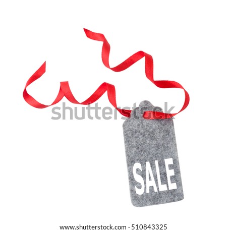 Sale label. Special offer and promotion. Store discount. Shopping time. Gift label, isolated on white background.
