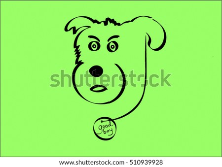 Vector illustration of cartoon dog 