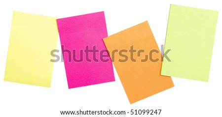 an empty color sticky notes on black