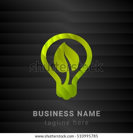 Green Idea Lime Green and Black silk fashion premium icon / Logo