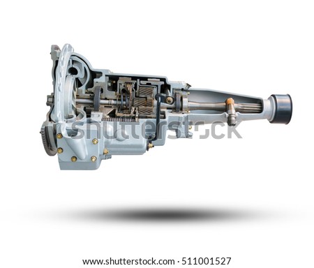 Transmission gears isolated on a white background, Object with clipping path.