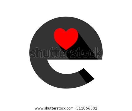 black heart typography alphabet typeset typeface logotype font image vector icon