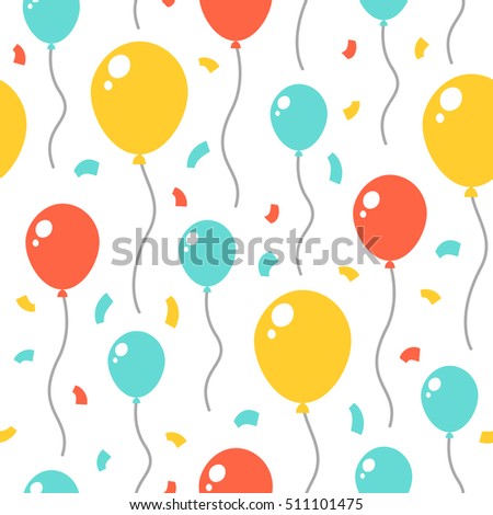 Birthday party seamless pattern
