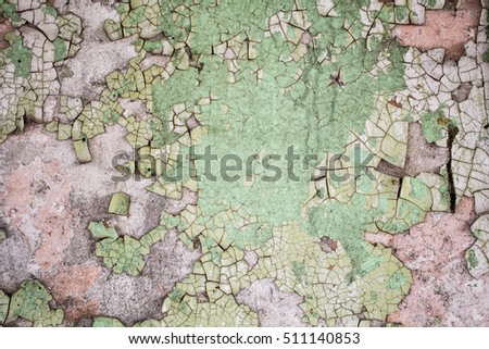 Concrete wall with old paint. Wall texture, background. Colorful cement wall texture.