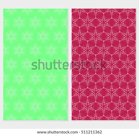 set of floral seamless pattern. abstract geometry shape and lines. vector illustration. Ethnic arabic ornament. for design invitation, backgrounds, wallpapers