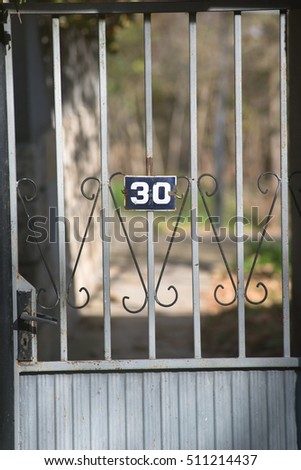 Door with number