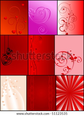 Valentines background with hearts