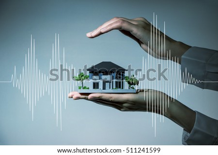 earthquake resistant  house design concept Royalty-Free Stock Photo #511241599