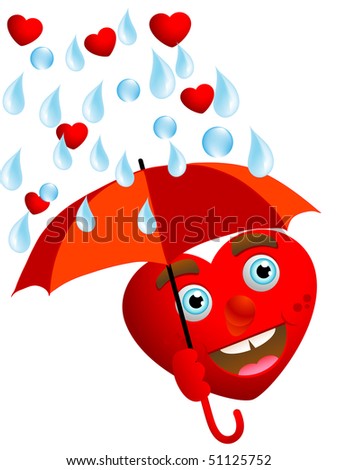 Heart under umbrella