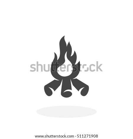 Bonfire icon isolated on white background. Bonfire vector logo. Flat design style. Modern vector pictogram for web graphics - stock vector