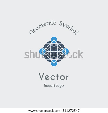 Geometric logo template. Vector modern symbol or emblem