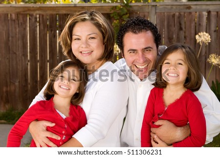 Happy Hispanic Family