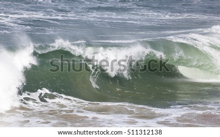 Pacific Ocean waves at shoreline of Australia