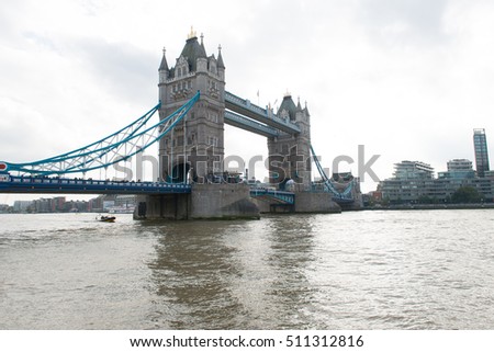 Tower Bridge in London, UK at daytime
