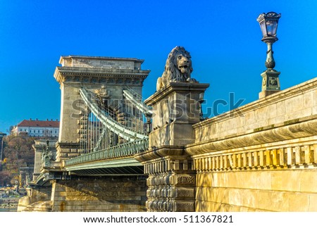 Budapest, Chain Bridge and Buda Castle, Hungary