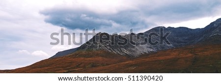 Black Cuillins mountain range on the Isle Of Skye.