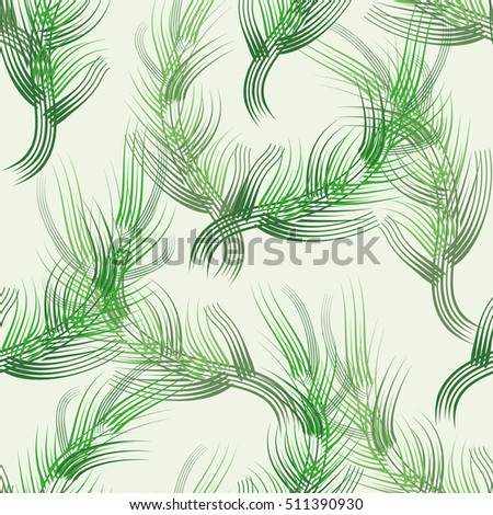 Twigs seamless pattern. Vector background.