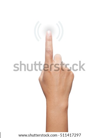 Hand pressing a button . Business, technology, internet concept. Stock Photo Royalty-Free Stock Photo #511417297