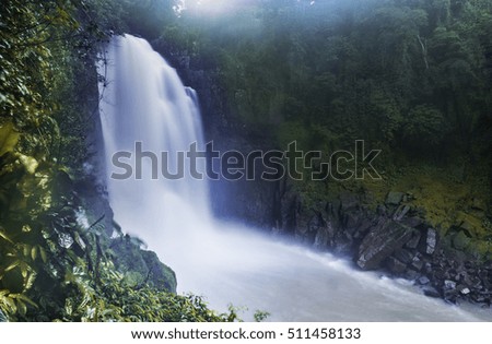 Beautiful waterfall in rainforest of Khaoyai national park of Thailand, name of this place is Hewnarok waterfall