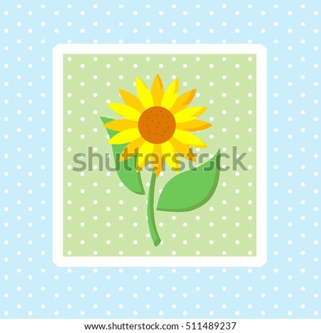 Sunflower with polka dots..