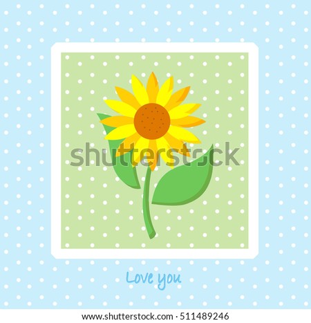 Sunflower with polka dots.. Love you