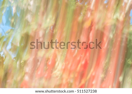 Blurred abstract background. Coral and green stripes.