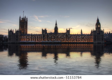 Westminster, house of parliament and Big Ben in London England