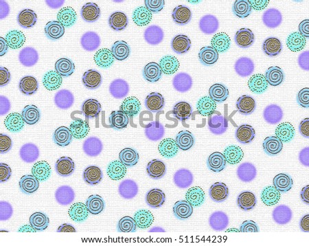 Illustration of a pattern made of dotes on a white background