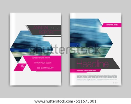 Cover design annual report,vector template brochures, flyers, presentations, leaflet, magazine a4 size. Abstract gray with fuchsia stripe. Vector illustration