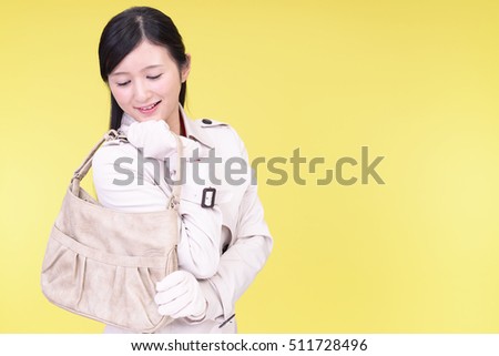 Woman with a shoulder bag