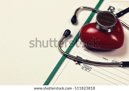 prescription cardiologist stethoscope